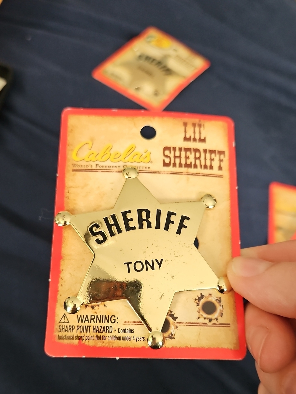Bass Pro Shops Cabela's Kids Sheriff Pin TONY